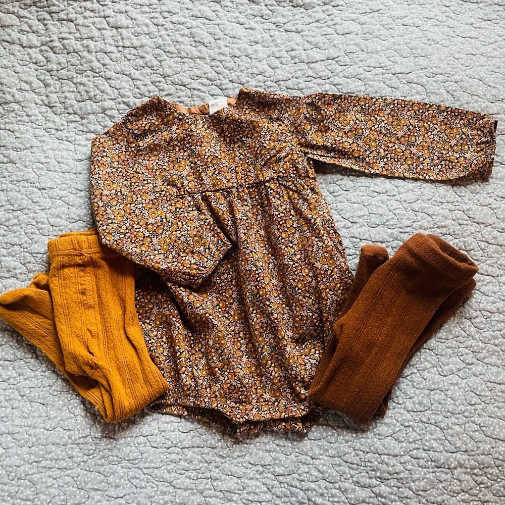 H&M Baby Girl Romper with leggings